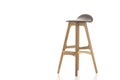 Tall Wooden Leg Stool on White Royalty Free Stock Photo