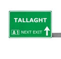 TALLAGHT road sign isolated on white Royalty Free Stock Photo