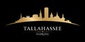 Tallahassee Florida city silhouette black background