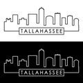 Tallahassee skyline. Linear style.