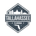 Tallahassee Travel Stamp Icon Skyline City Design