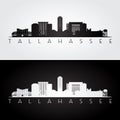 Tallahassee USA skyline and landmarks silhouette