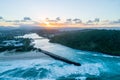 Tallebudgera creek mouth at dusk.