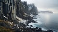 Post-apocalyptic Cliffs: A Stunning Uhd Image Of Palm Beach In The Arctic Tundra