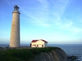 Cap-des-rosiers lighthouse, GaspÃÂ©sie, Quebec, Canada Royalty Free Stock Photo