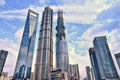 Tallest skyscrapers of Shanhai at Lujizui area, China