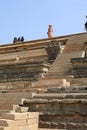 Mahanavami Dibba at the Royal Enclosure, Hampi, near Hospete, Karnataka, India Royalty Free Stock Photo