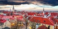 Tallin city, Estonia at sunrise Royalty Free Stock Photo