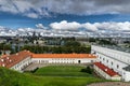 Tallin Estonia aerial drone image from Toompea hill with view from the Dome church, Tallinn, Estonia Royalty Free Stock Photo