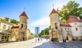 Tallin old town and Viru Gates  Estonia Royalty Free Stock Photo