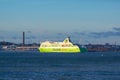 Tallink ferry docks in the harbor