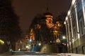 Tallinn Aleksander Nevski Cathedral at Winter Night Royalty Free Stock Photo