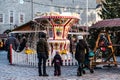 Tallinn Christmas market. People, goods, food, drinks