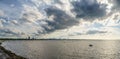 Tallinn city bay panorama with scenic cloudscape Royalty Free Stock Photo