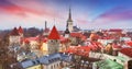 Tallinn city, Estonia at sunrise Royalty Free Stock Photo