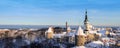 Tallinn city panoramic winter landscape