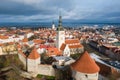 Tallinn Cityscape in Estonia. View at St. Mary`s Cathedral and Old City Center Royalty Free Stock Photo