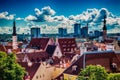 Tallinn, Estonia: aerial top view of the old town Royalty Free Stock Photo