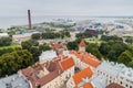 TALLINN, ESTONIA - AUGUST 22, 2016: Aerial view of the port and the Old Town in Tallinn, Eston Royalty Free Stock Photo