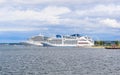 Cruise ships on the shores of the Baltic Sea in the summer afternoon Royalty Free Stock Photo