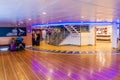 TALLINN, ESTONIA - AUGUST 24, 2016: Deck of MS Finlandia cruiseferry owned and operated by the Finnish ferry operator