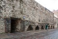 Tallinn, Estonia, August 16, 2014: Fortress wall of the Upper Town, Tallinn, Estonia