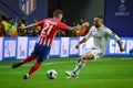 TALLINN, ESTONIA - 15 August, 2018: Lucas Hernandez (L) and Daniel Carvajal during the final 2018 UEFA Super Cup match between At Royalty Free Stock Photo