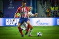 TALLINN, ESTONIA - 15 August, 2018: Lucas Hernandez (L) and Daniel Carvajal during the final 2018 UEFA Super Cup match between At Royalty Free Stock Photo