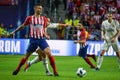 TALLINN, ESTONIA - 15 August, 2018: Lucas Hernandez (L) and Daniel Carvajal during the final 2018 UEFA Super Cup match between At Royalty Free Stock Photo