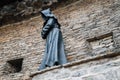 Monk statue at Danish King`s Garden in Tallinn, Estonia