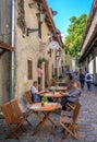 Tallinn, Estonia - August 2, 2011: Street cafe on one of the streets of Upper Town.