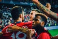 TALLINN, ESTONIA - 15 August, 2018: Thomas Lemar celebrate goal