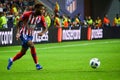 TALLINN, ESTONIA - 15 August, 2018: Thomas Lemar during the final 2018 UEFA Super Cup match between Atletico Madrid vs Real