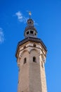 Tallinn, Estonia. Belfry of the City Hall. Weather vane Old Thomas. Tower of the old town hall. City Hall Royalty Free Stock Photo