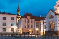 Tallinn, Estonia. Cathedral Of Saint Mary The Virgin or Dome Church And Entrance To Alexander Nevsky Cathedral In Night Royalty Free Stock Photo