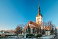 Tallinn, Estonia. Church Of St. Nicholas Niguliste Kirik Is Med Royalty Free Stock Photo