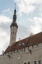 TALLINN, ESTONIA - CIRCA OCTOBER, 2017: Tallinna raekoda city hall in autumn Royalty Free Stock Photo