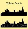 Tallinn, Estonia city silhouette