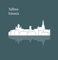 Tallinn, Estonia city silhouette