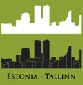 Tallinn, Estonia city silhouette