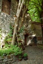 TALLINN, ESTONIA - Courtyard of Dominican Monastery Claustrum, The Old Town of Tallinn Royalty Free Stock Photo