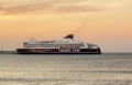 Tallinn,Estonia,cruise ship  Viking Line in harpor at Baltik sea at sunset port of Tallinn Royalty Free Stock Photo