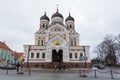 Alexander Nevsky Cathedral, orthodox cathedral in the Tallinn Old Town, Estonia. Royalty Free Stock Photo