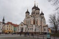 Alexander Nevsky Cathedral, orthodox cathedral in the Tallinn Old Town, Estonia. Royalty Free Stock Photo