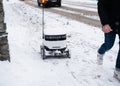 Starship self driving contactless food delivery robot Royalty Free Stock Photo