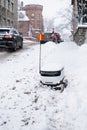 Starship self driving contactless food delivery robot Royalty Free Stock Photo