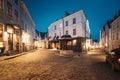 Tallinn, Estonia. Evening View Of Cat Well At Intersection Of Rataskaevu And Dunkri Street. According To Legend, Mermaid