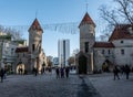 Viru Gate, famous gate of Tallinn Estonia