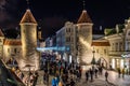 Viru Gate, famous gate of Tallinn Estonia