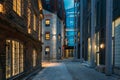 Tallinn, Estonia. Historical Rotermann City Quarter In Evening Illuminations. Rotermann Quarter Includes Old Industrial